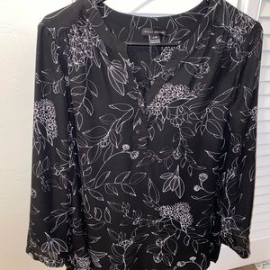 Black and White Blouse